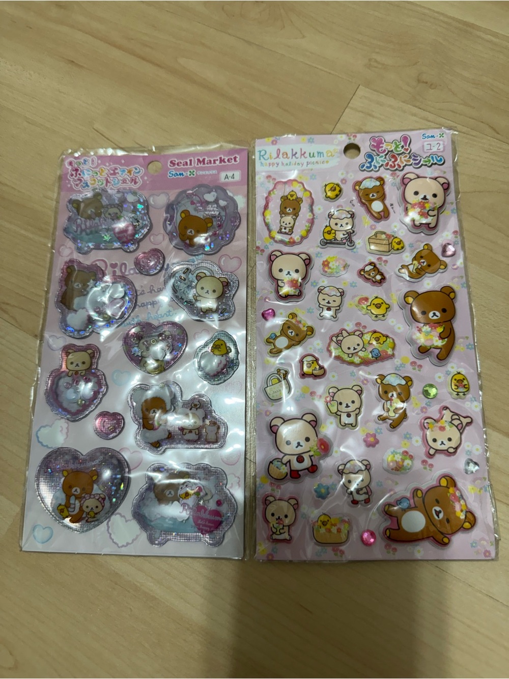 Rilakkuma Cute Puffy Stickers San-x kawaii bear 3D sticker sheet collectible